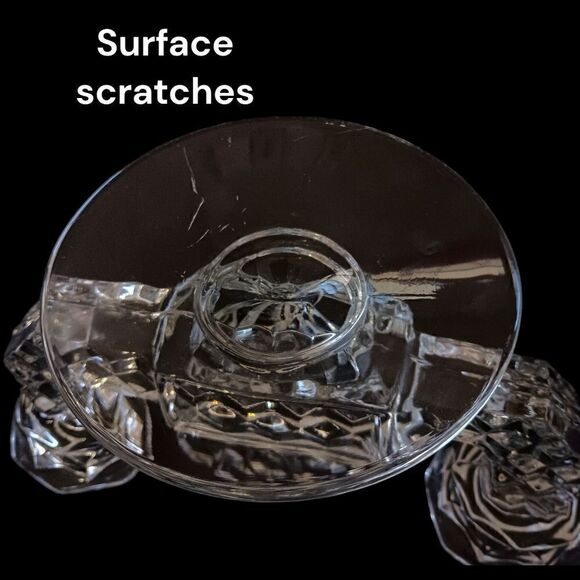 Fostoria American Clear Candlesticks Glass Double Holders Vintage Art Deco Pair. - Picture 5 of 16